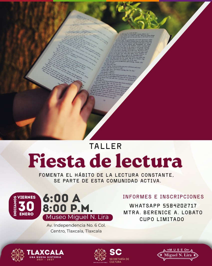 “Fiesta de Lectura”: taller para fomentar el hábito lector inicia este 30 de enero 1 “Fiesta de Lectura”: taller para fomentar el hábito lector inicia este 30 de enero