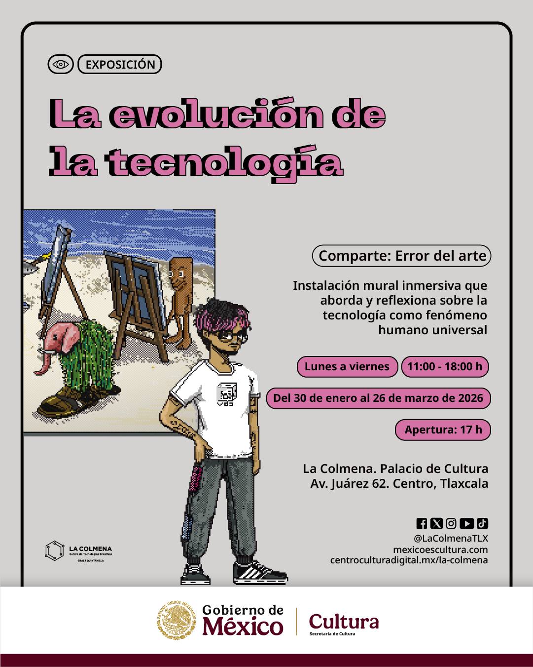 Cuando el error revela el sistema: inauguran la expo “La evolución de la tecnología” en Tlaxcala