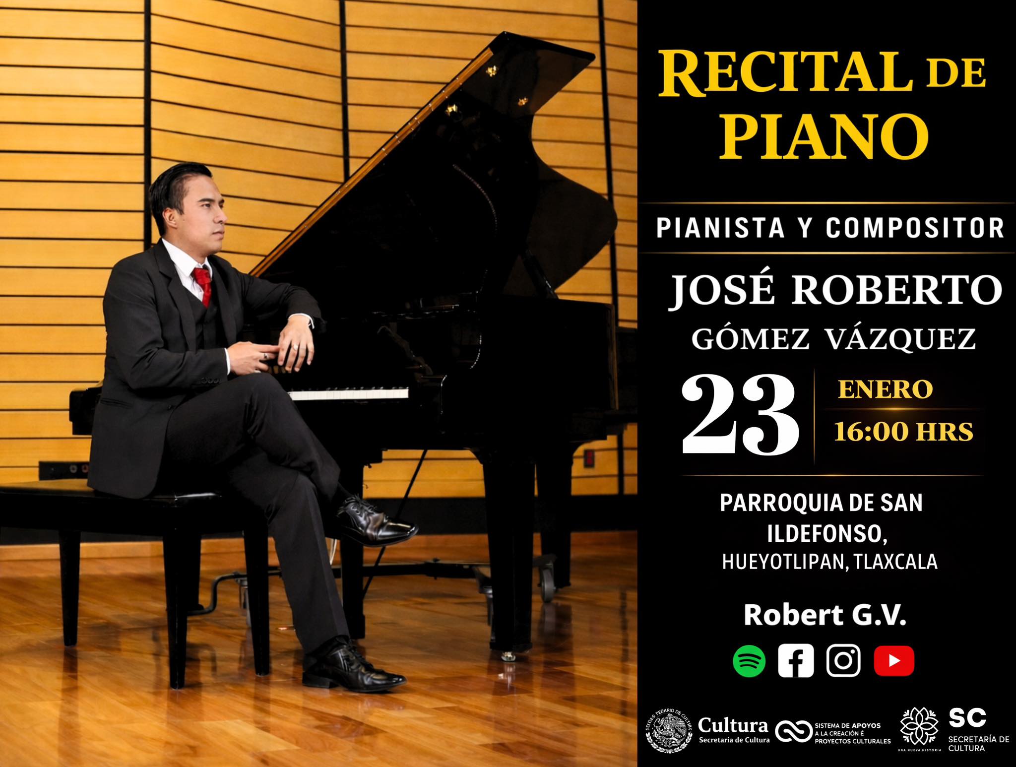 Un recital de piano para sentir y compartir en Hueyotlipan