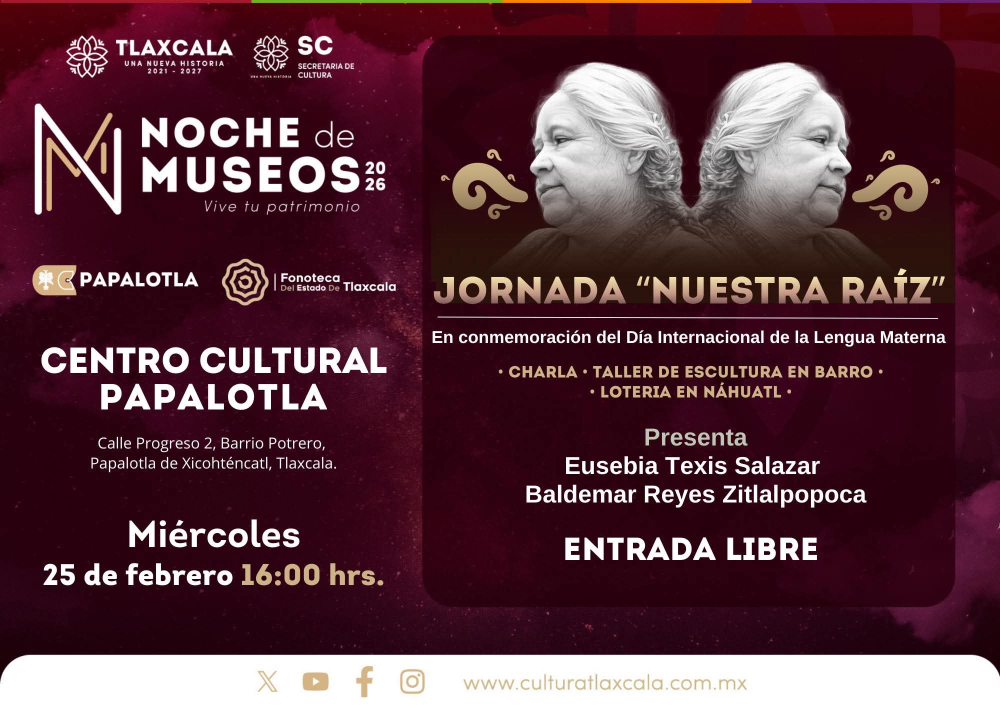 Noche de Museos: Jornada "Nuestra Raíz" en Papalotla