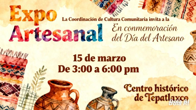 Tepatlaxco se viste de tradición: Llega la Expo Artesanal este fin de semana