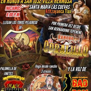 Celebrarán a San José con espectacular Jaripeo en Altzayanca