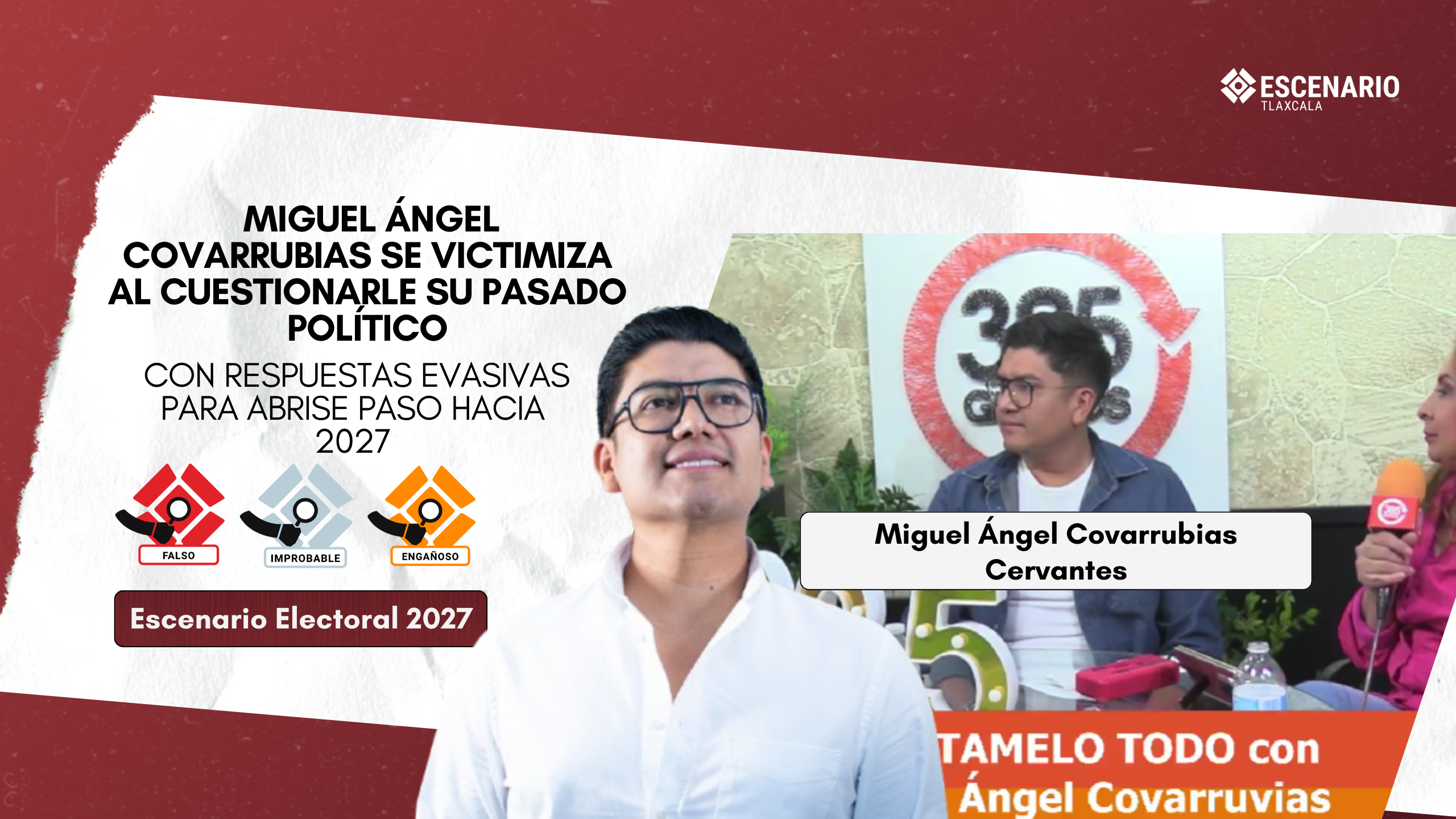 Escenario Electoral 2027 | Miguel Ángel Covarrubias se victimiza al cuestionarle su pasado político con respuestas evasivas para abrise paso hacia 2027