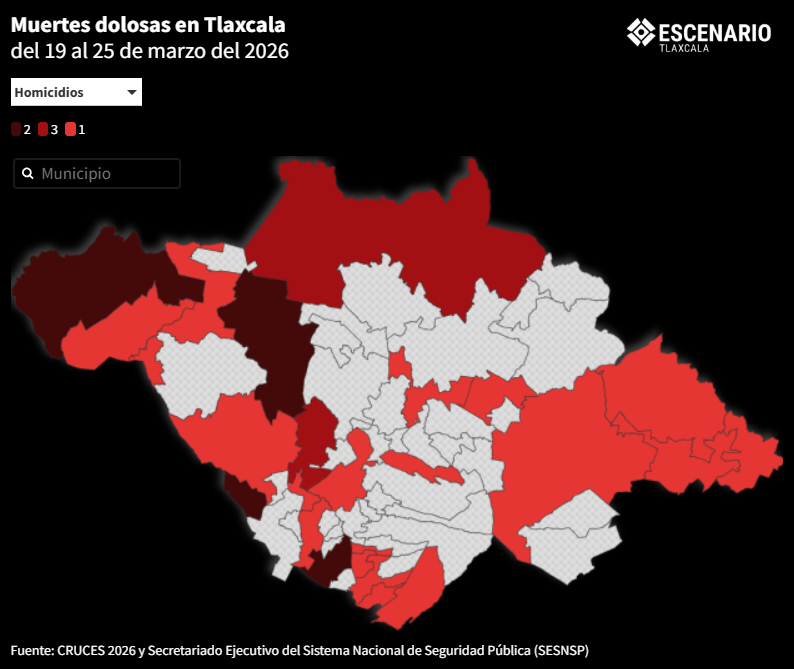 Mapa general CRUCES 2026 Muertes dolosas