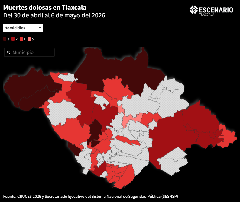Mapa general CRUCES 2026 Muertes dolosas